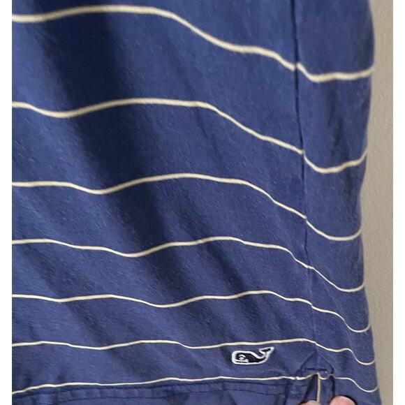 Vineyard Vines Striped Cotton Soft Polo Shirt Purple Blue Size Large - Picture 5 of 7